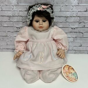 Heritage Mint Doll Brunette Cloth Body Vinyl Feet Hands Jointed 20" Weighted VTG